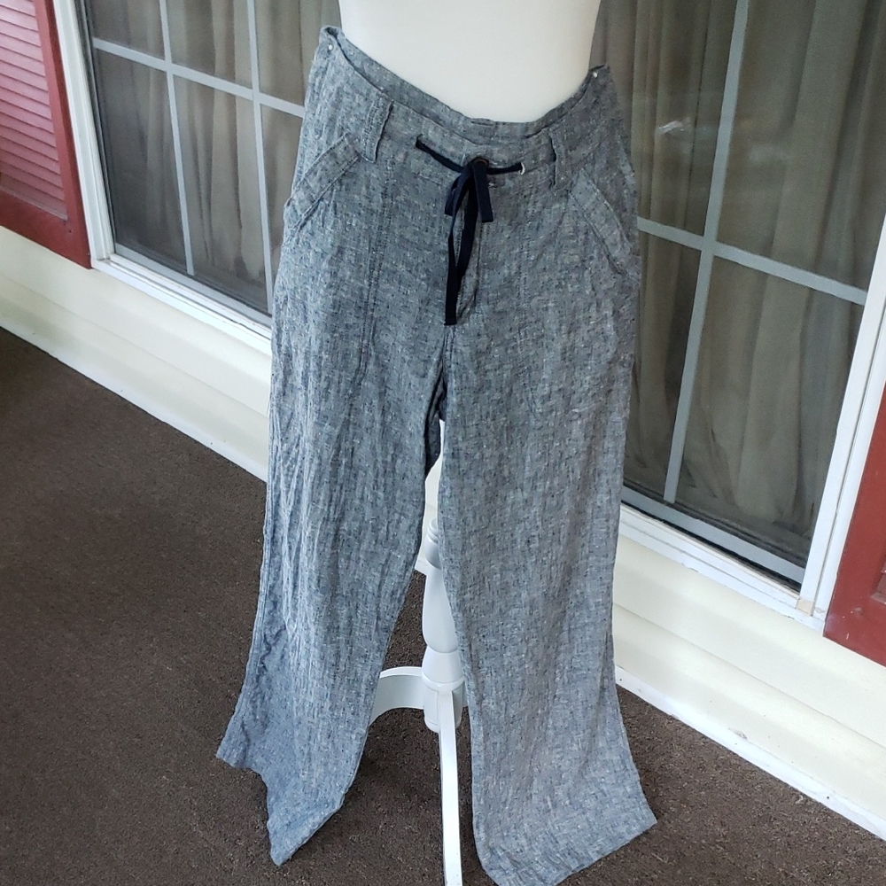 Patagonia Blue Textured Organic Cotton Wide Leg Pant